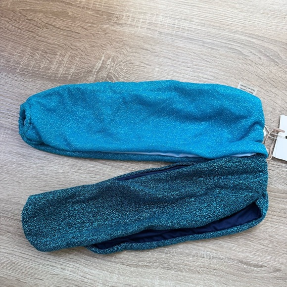 NWT BAOBAB Isla Maxi Top Strapless Cutout Glitter Ring Shimmer Blue Natal XS - Picture 6 of 8